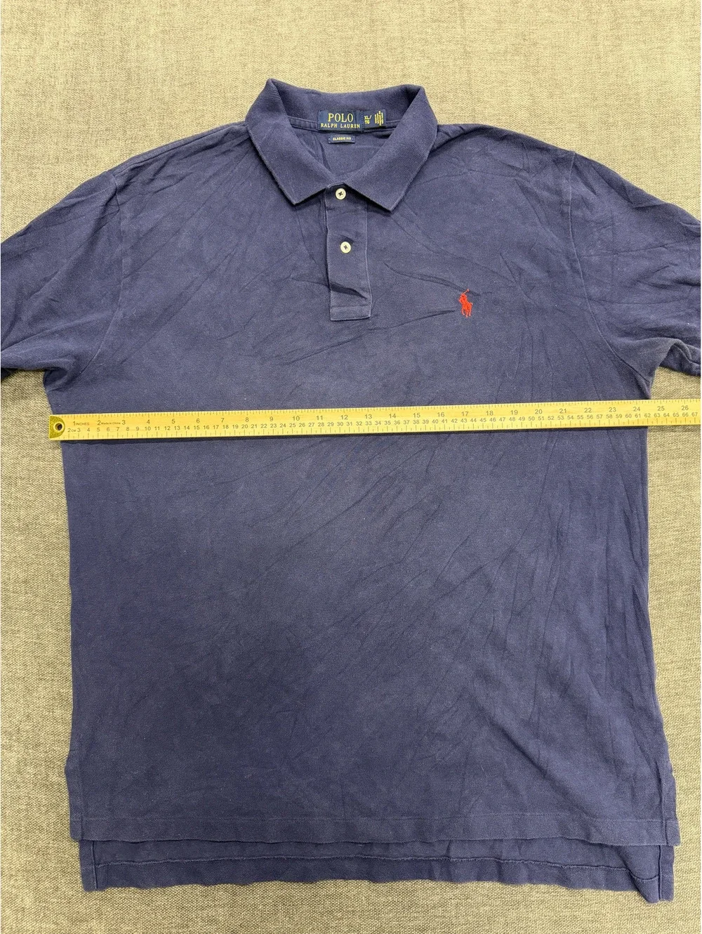 Polo Ralph Lauren Classic Fit Navy Blue Cotton Polo Shirt XL